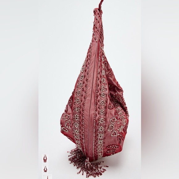 Zara Red Bandana Shoulder Bag - Picture 3 of 5